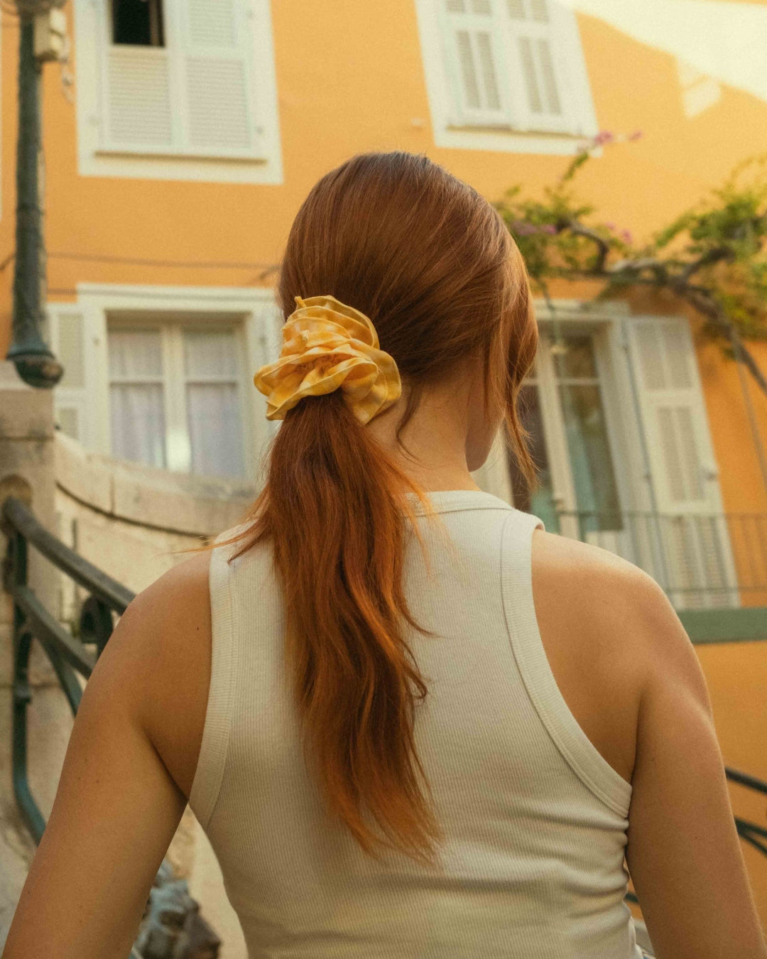Maxi Hair Scrunchie | Yellow Gingham | Chou²