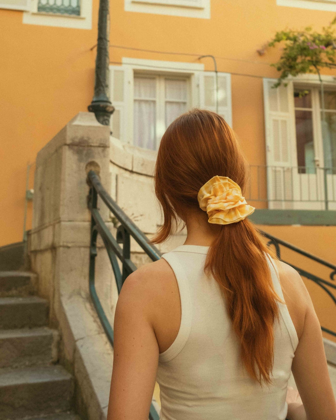 Maxi Hair Scrunchie | Yellow Gingham | Chou²
