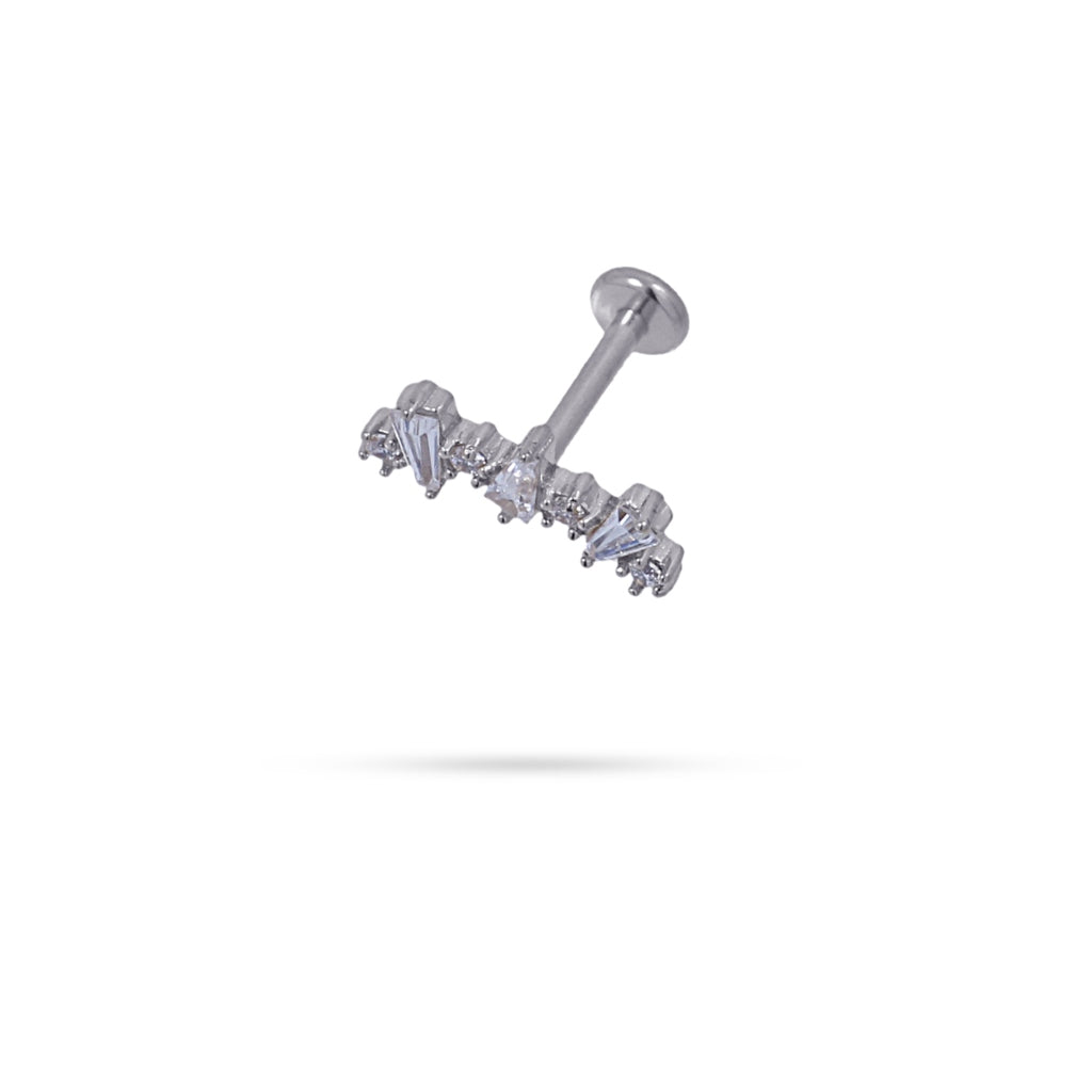 Multistone Flat Back Single Stud Earring | Anartxy
