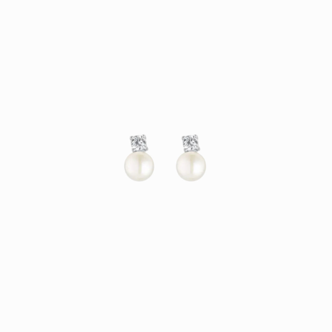 Sterling Silver Pearl Stud Earrings | Tala