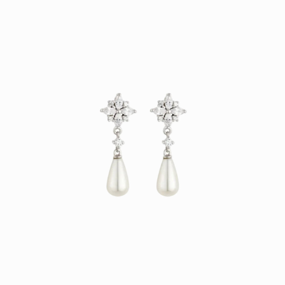 Sterling Silver Freshwater Pearl Drop Earrings | Mica