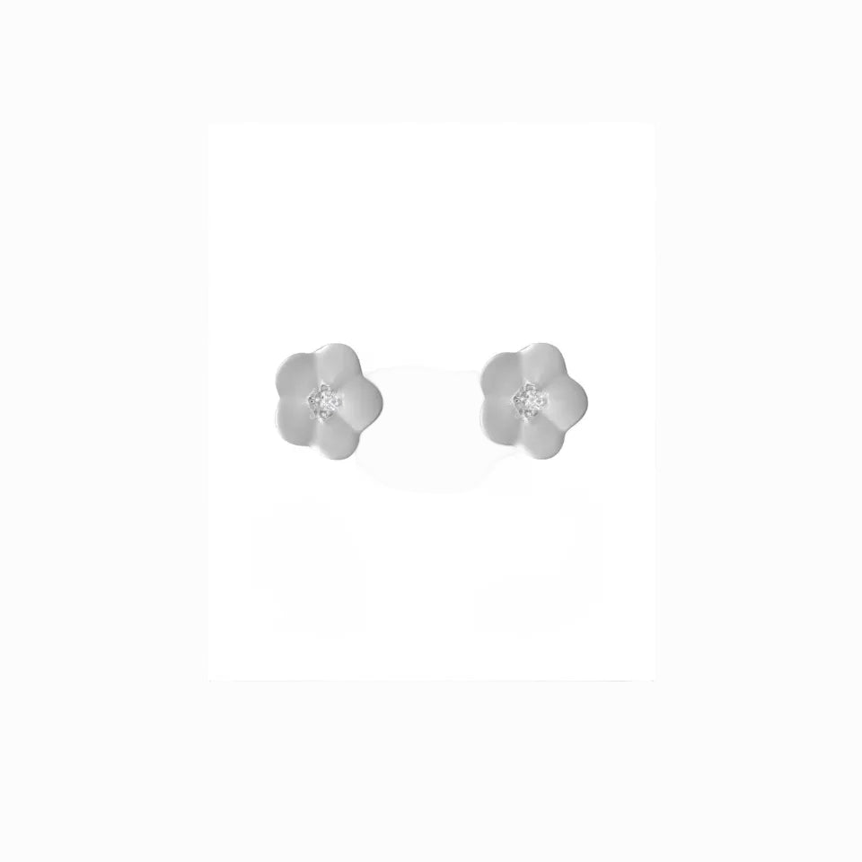 Sterling Silver Flower Stud Earrings | Berlan