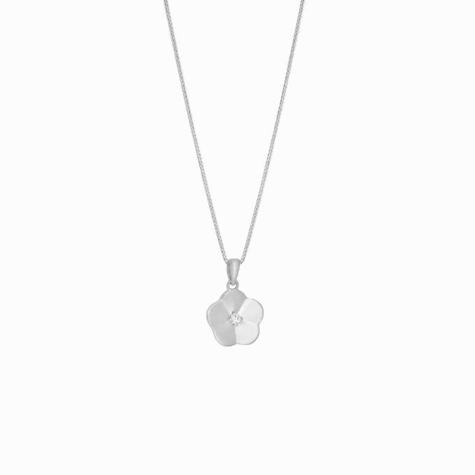 Sterling Silver Flower Pendant Necklace | Arezzo