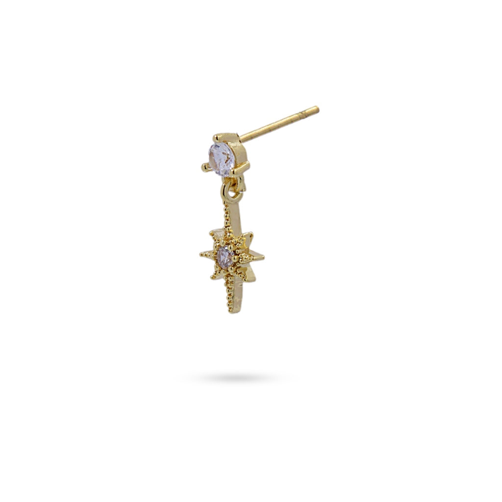 North Star Drop Single Stud Earring | Anartxy