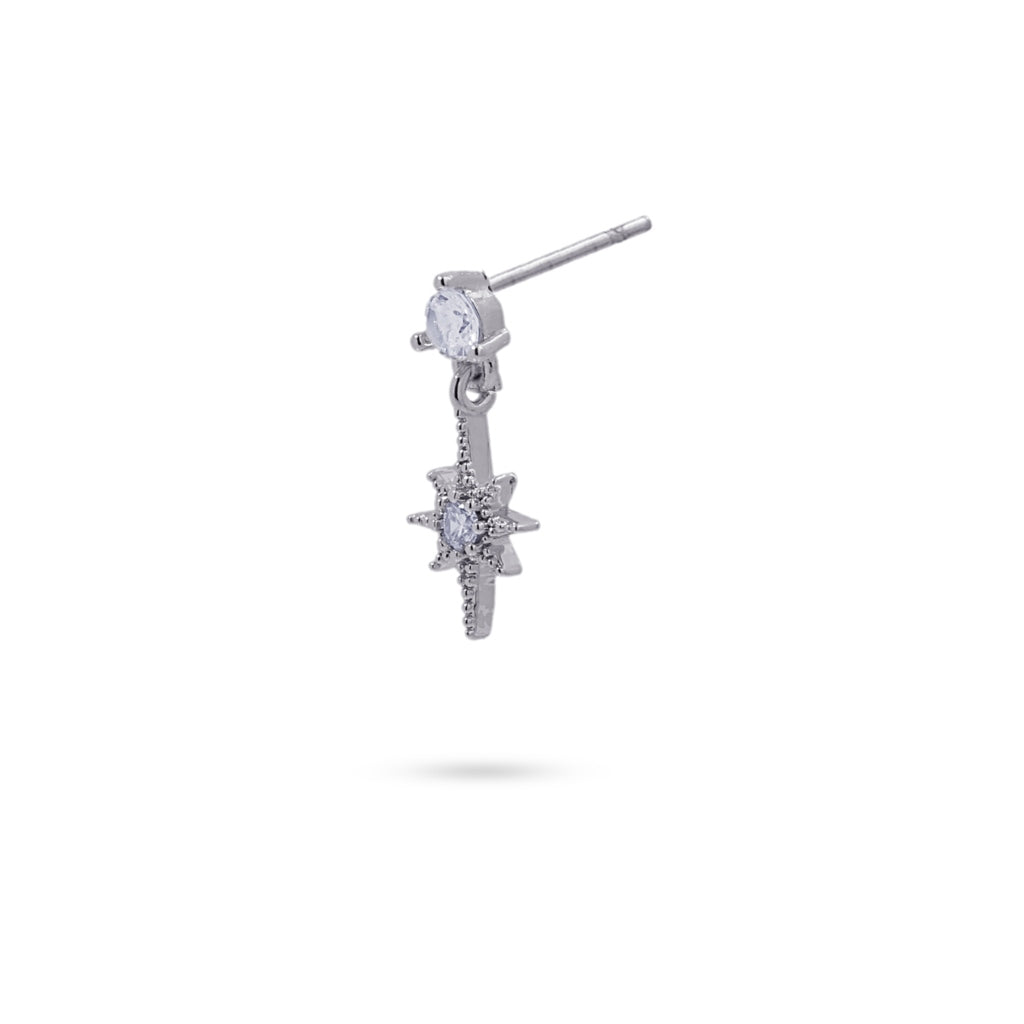 North Star Drop Single Stud Earring | Anartxy