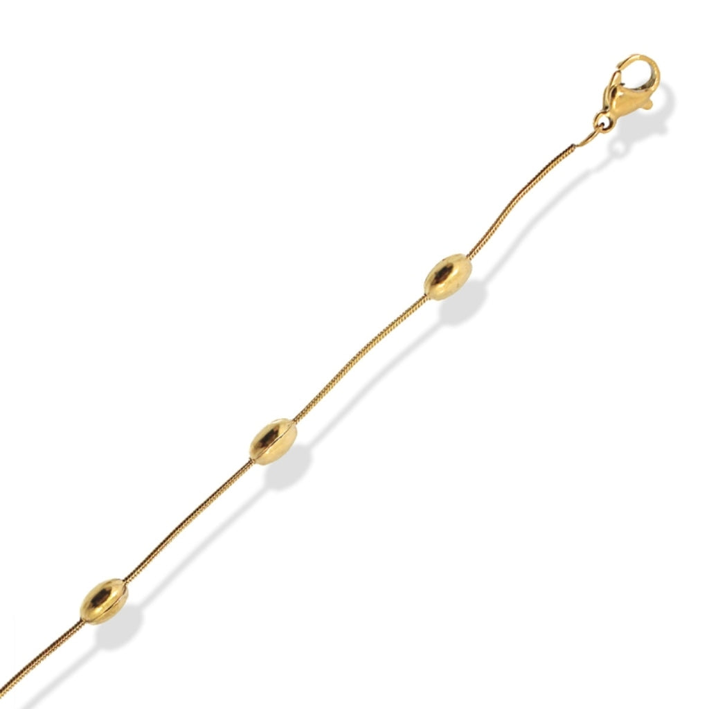 Oval Bead Detail Chain Bracelet | Anartxy