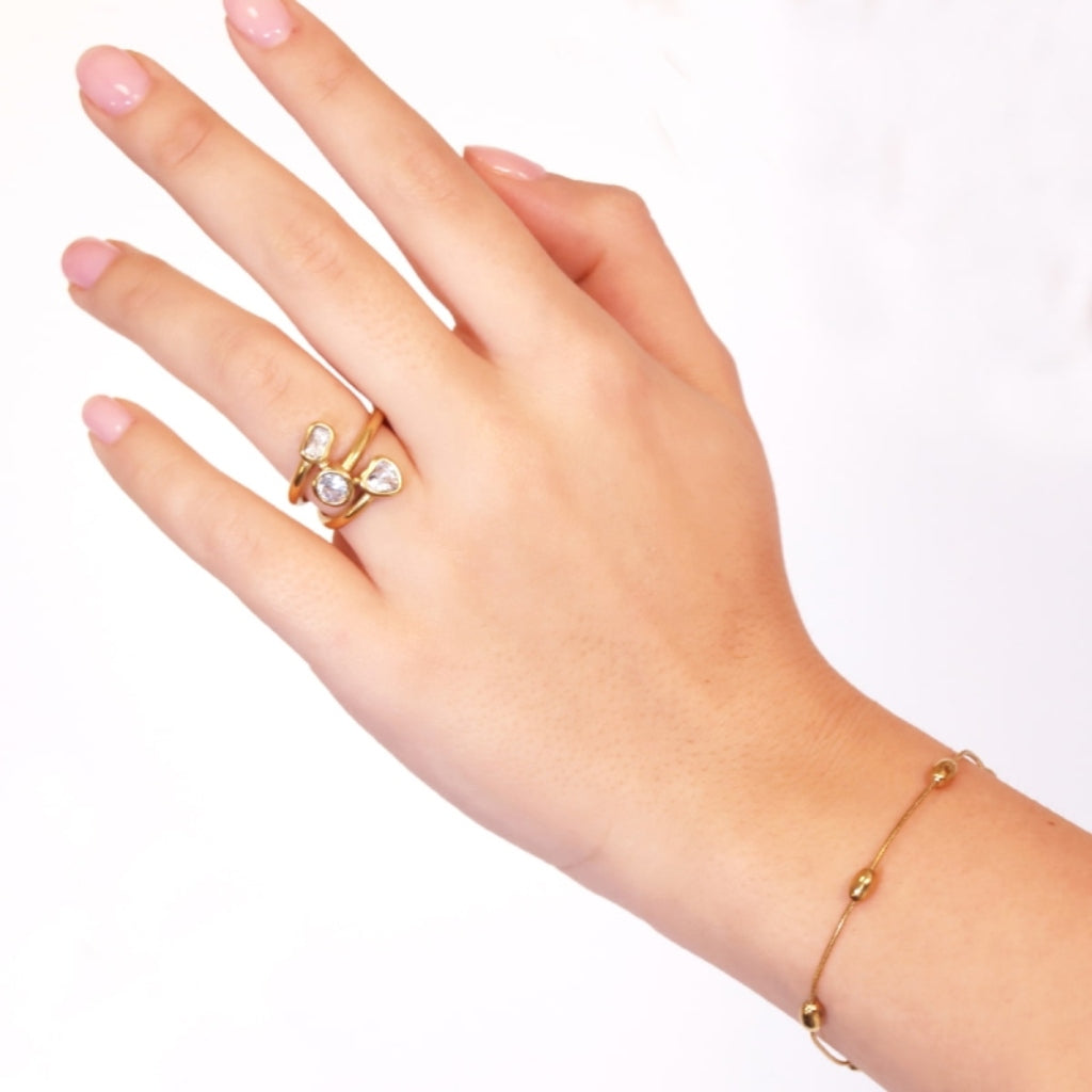 Oval Bead Detail Chain Bracelet | Anartxy