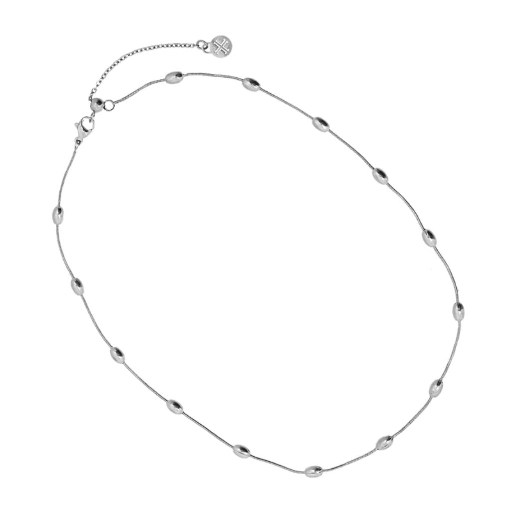 Oval Bead Detail Chain Necklace | Anartxy