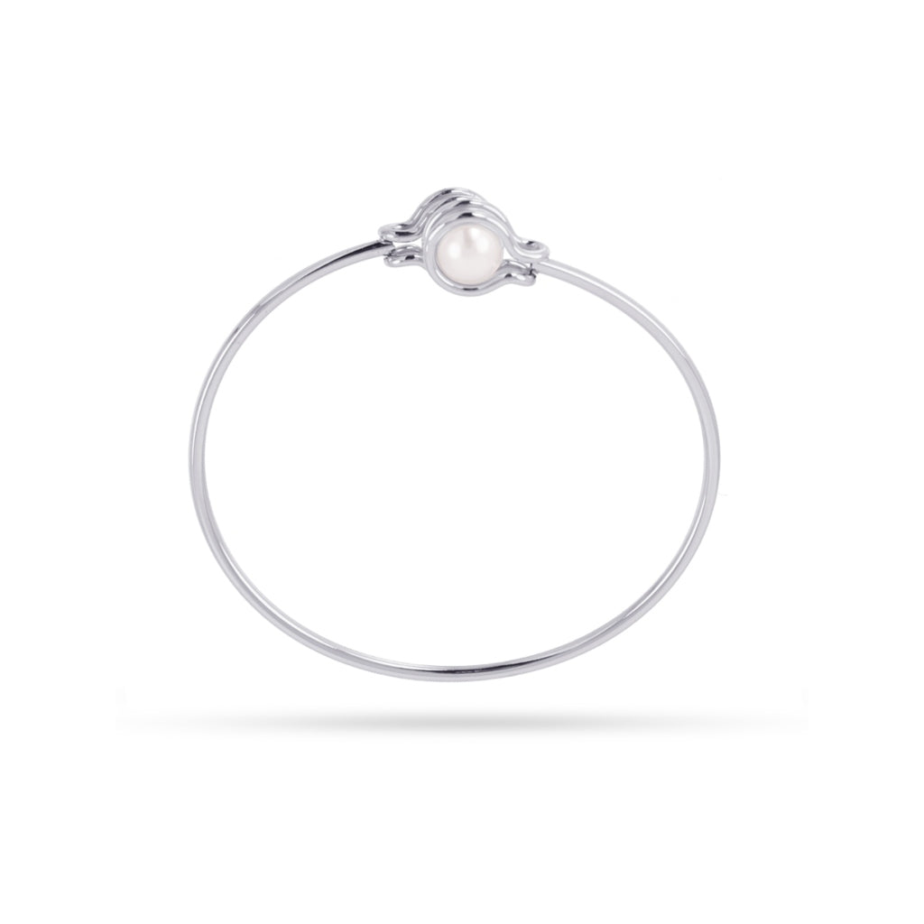 Pearl Detail Bangle Bracelet | Anartxy