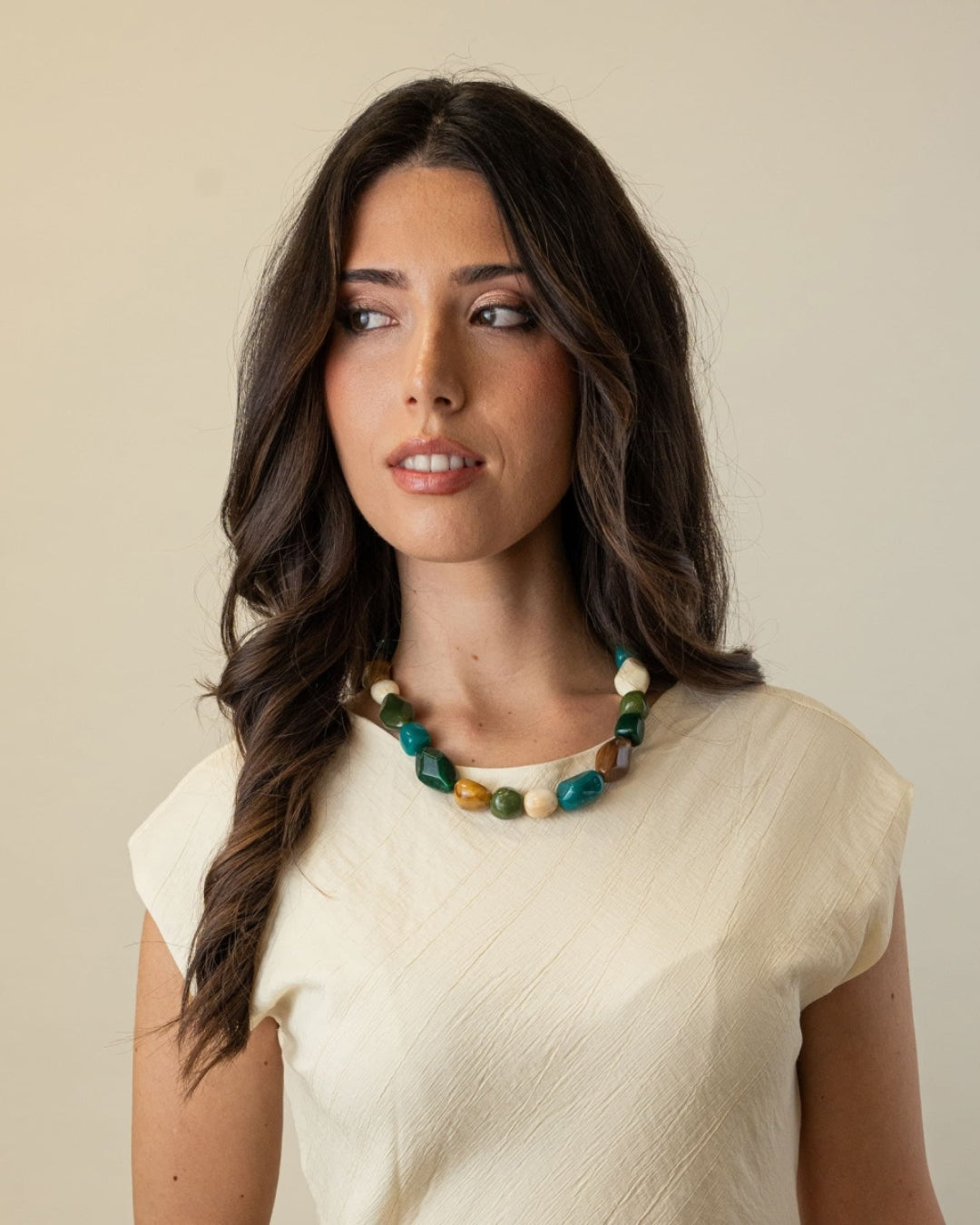 Resin Beaded Necklace | Marbles | Anartxy