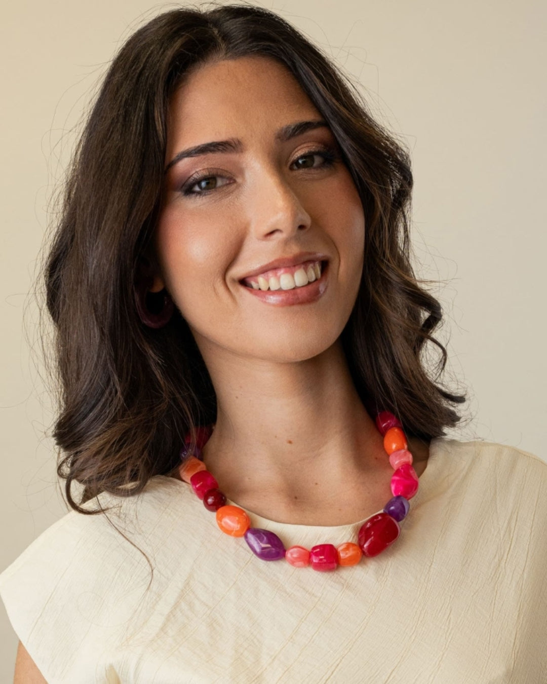 Resin Beaded Necklace | Marbles | Anartxy