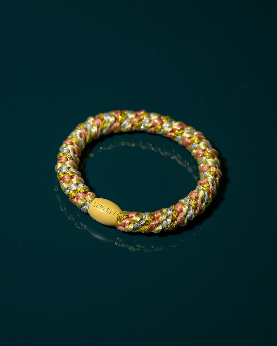 Kknekki Hair Tie | Mix | Yellow Peach Glitter