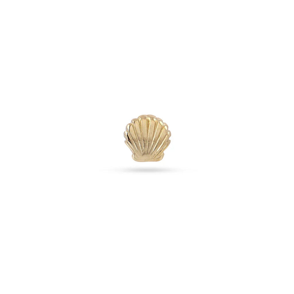 Sea Shell Ball Back Single Stud Earring | Anartxy