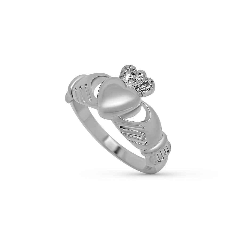 Silver Chunky Claddagh Ring
