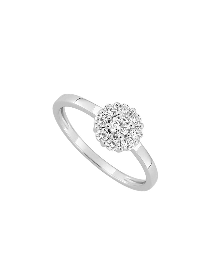 Sterling Silver Clear Stone Cluster Ring | Katerini