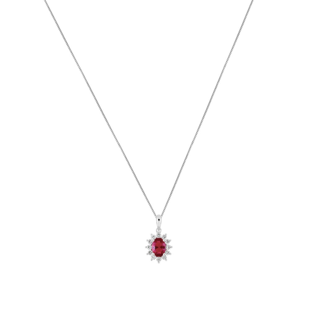 Silver Coloured Stone Cluster Pendant | Coole