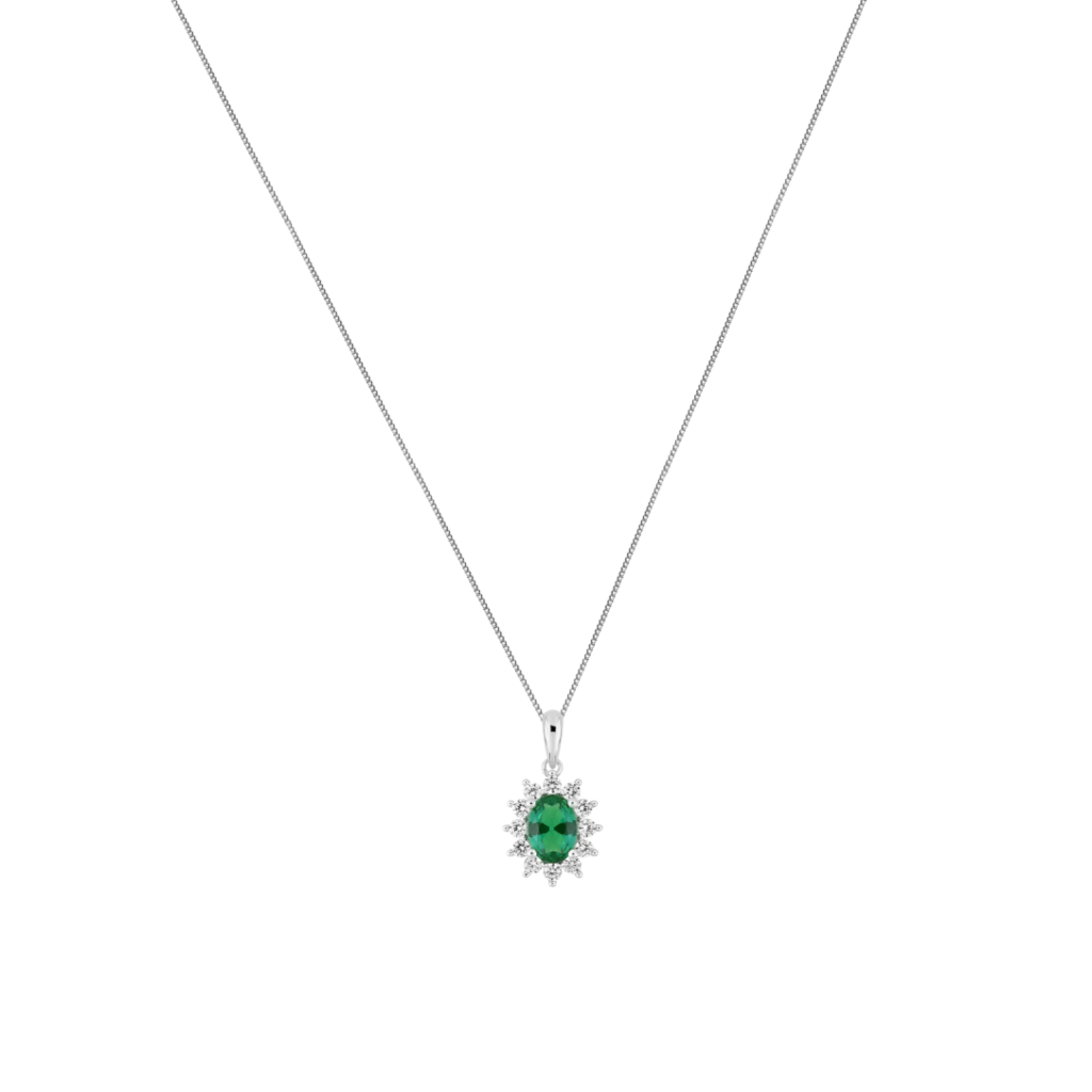 Silver Coloured Stone Cluster Pendant | Coole