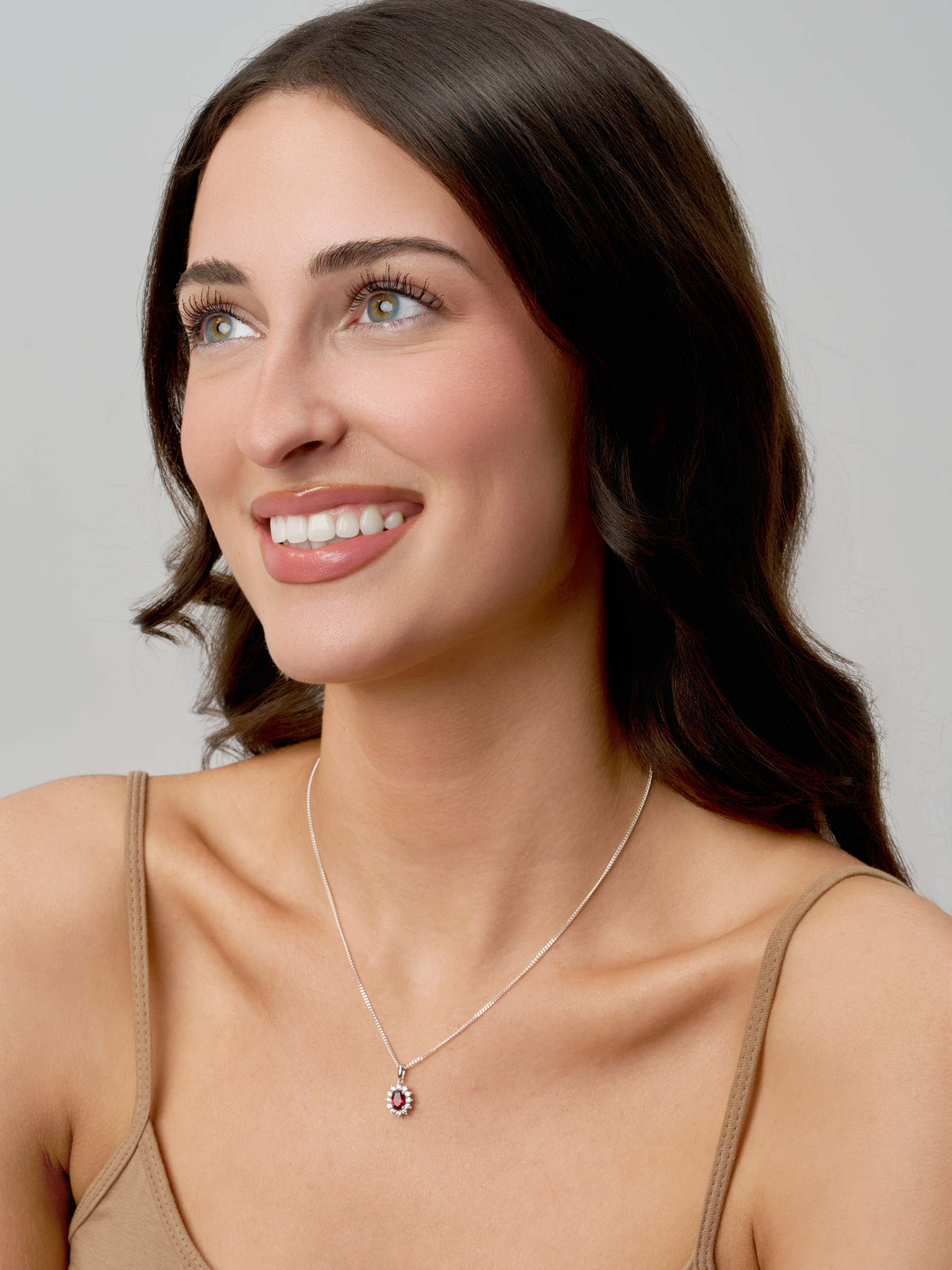 Silver Coloured Stone Cluster Pendant | Coole