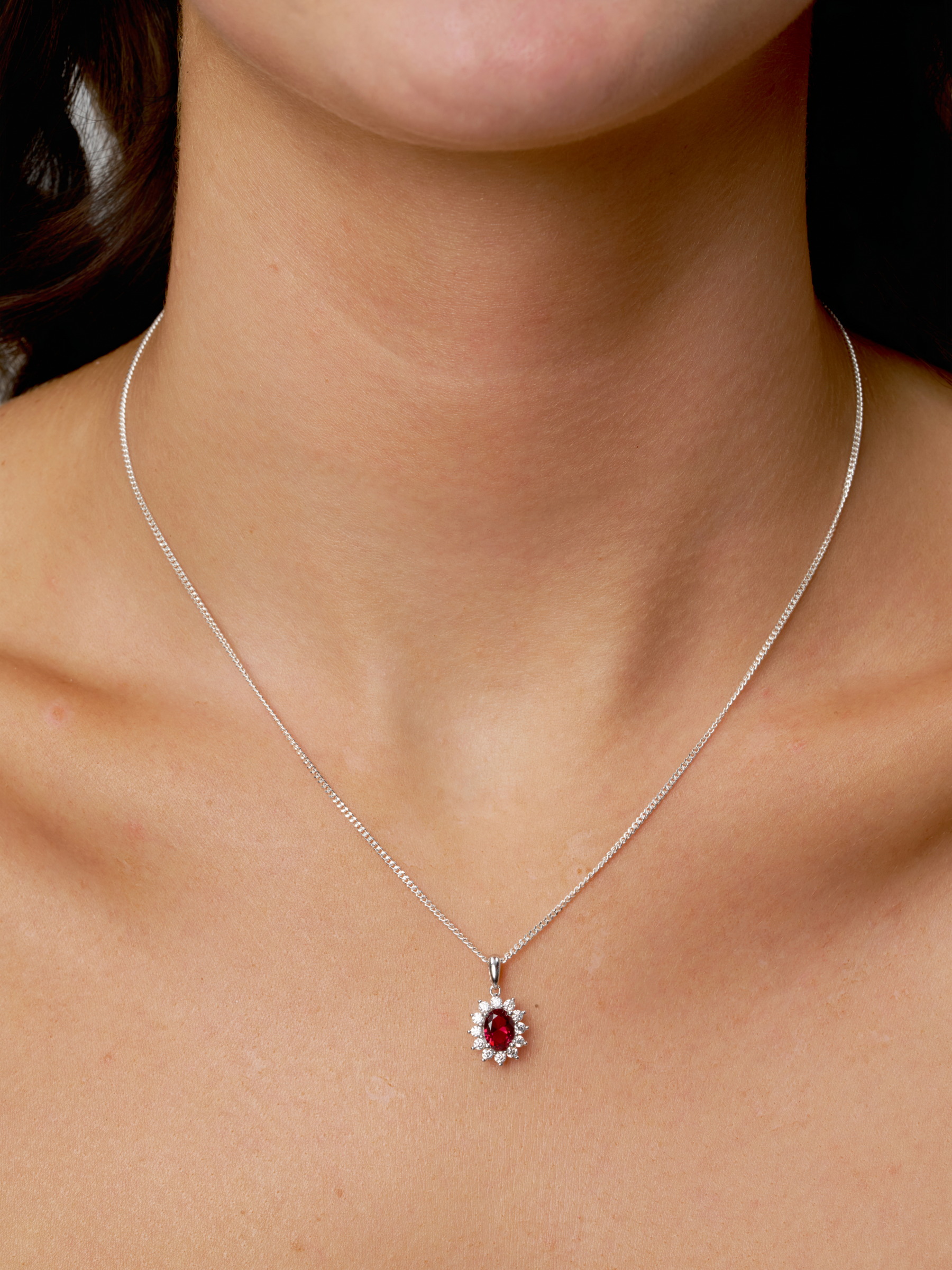 Silver Coloured Stone Cluster Pendant | Coole