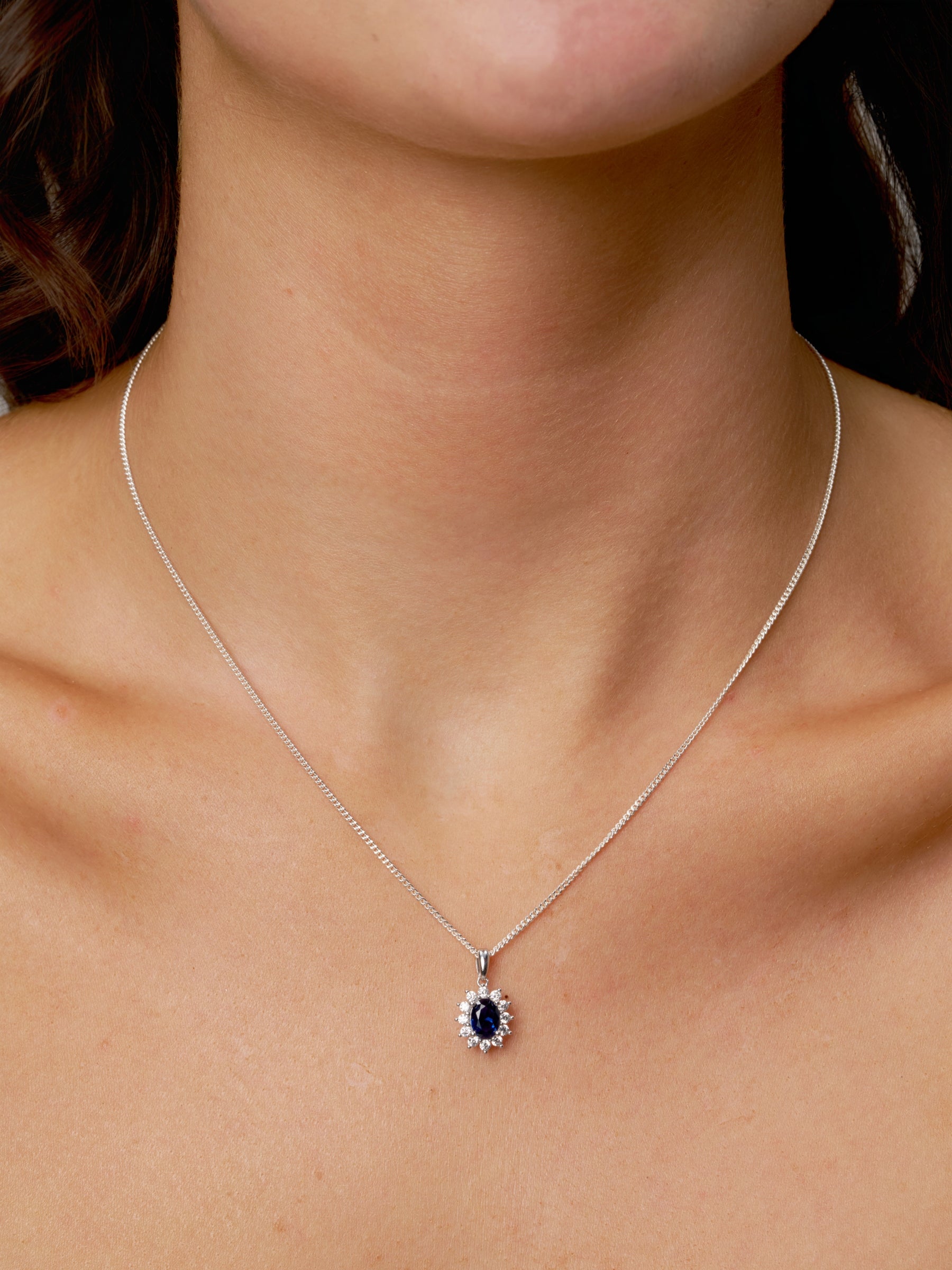 Silver Coloured Stone Cluster Pendant | Coole