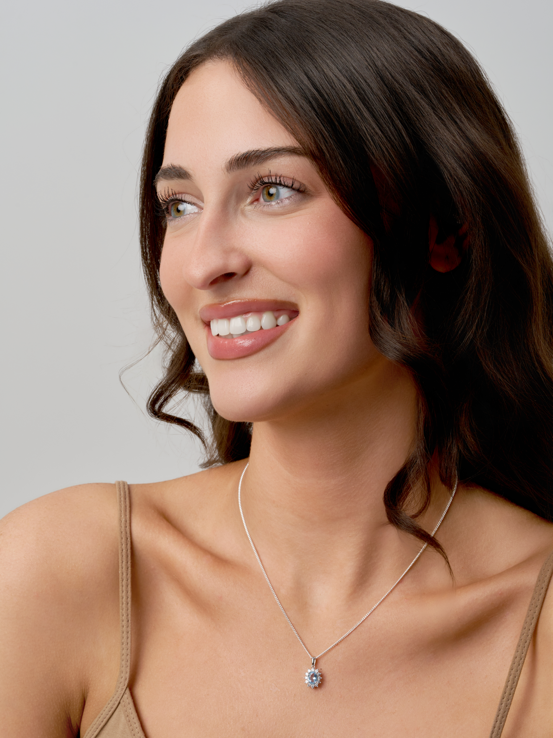 Silver Coloured Stone Cluster Pendant | Coole