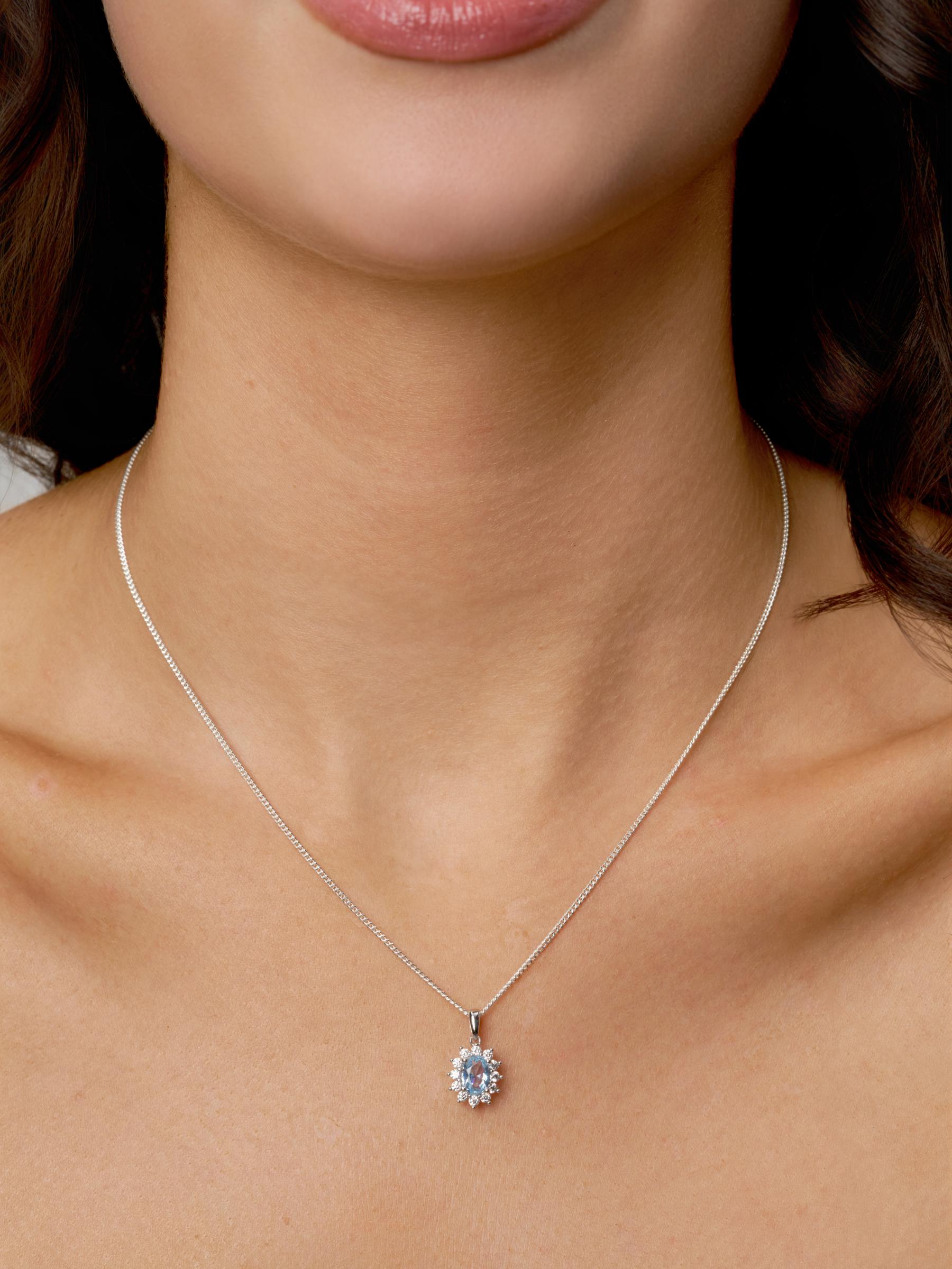 Silver Coloured Stone Cluster Pendant | Coole