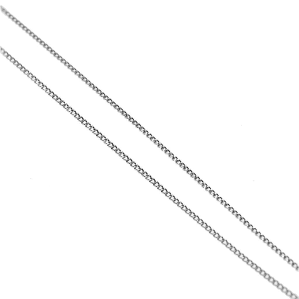 Silver Delicate Curb Chain Necklace