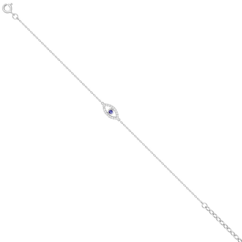 Silver Evil Eye Bracelet 