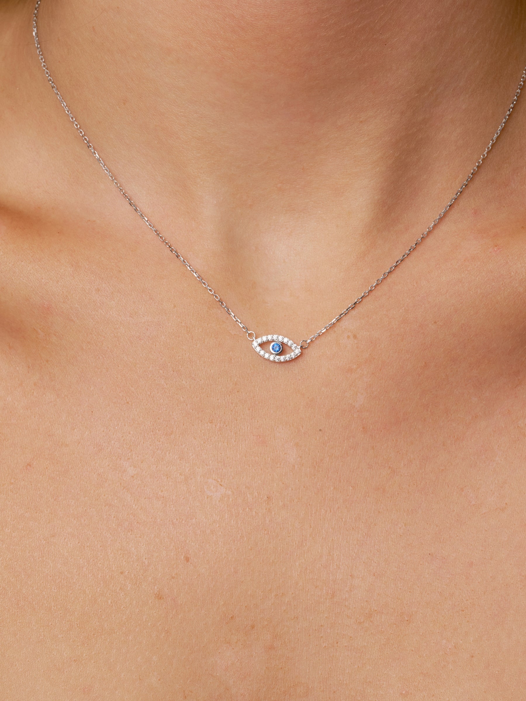 Silver Evil Eye Necklace | Elli