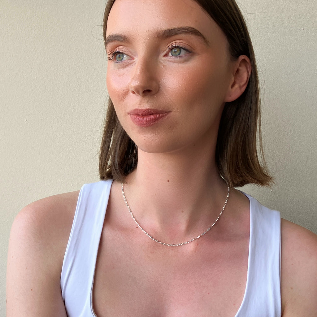 Silver Figaro Chain Necklace