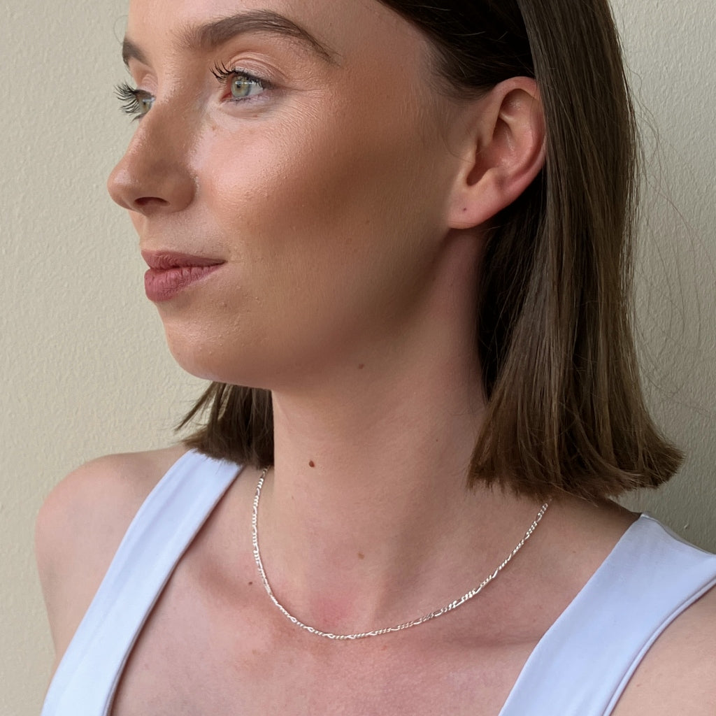 Silver Figaro Chain Necklace