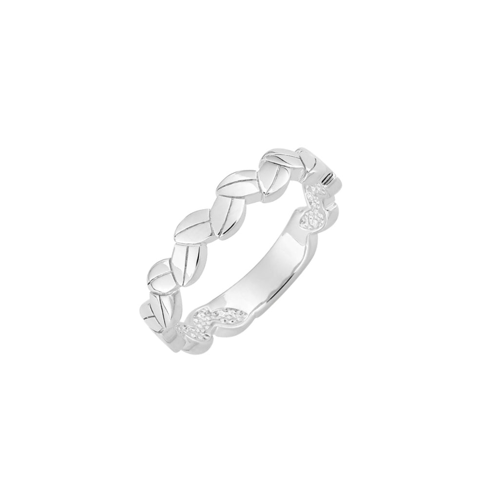 Silver Leaf Pattern Ring | Foria