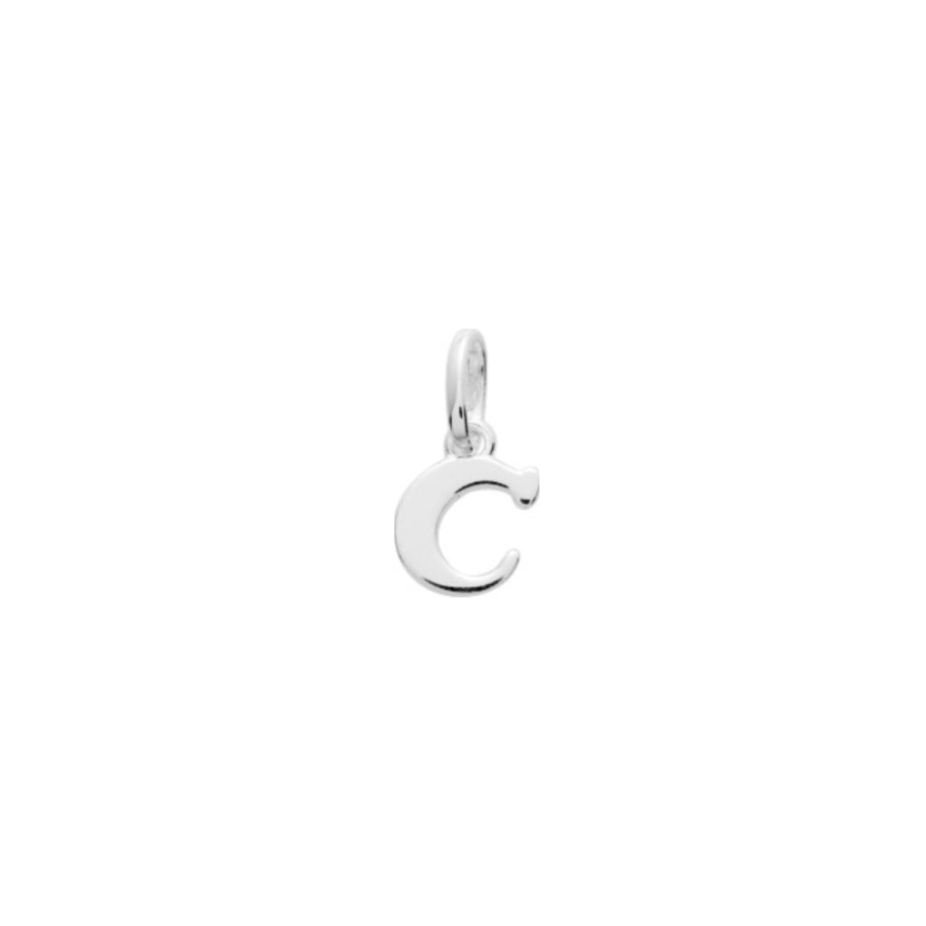 Silver Letter Pendant Necklace