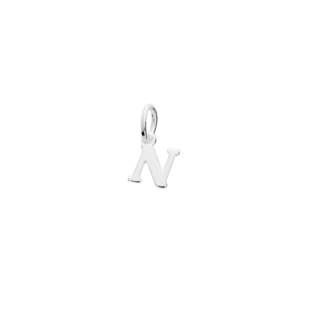 Silver Letter Pendant Necklace