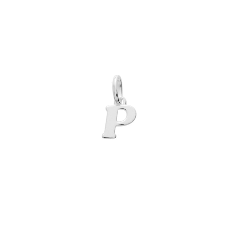 Silver Letter Pendant Necklace
