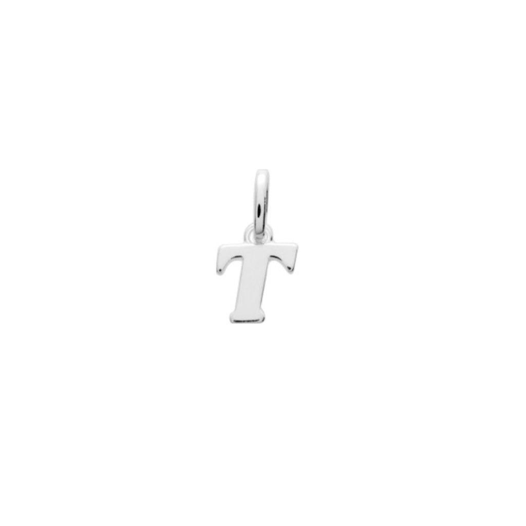 Silver Letter Pendant Necklace