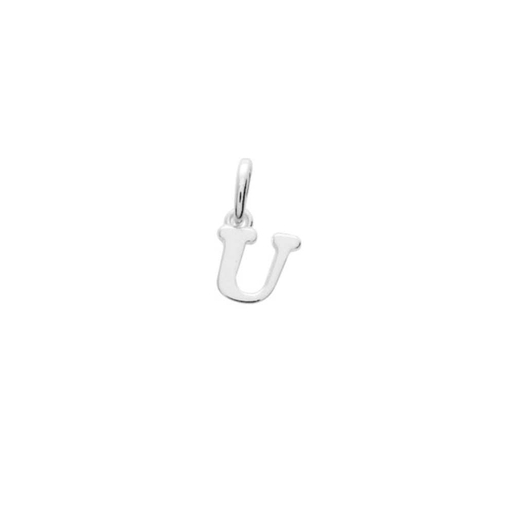 Silver Letter Pendant Necklace