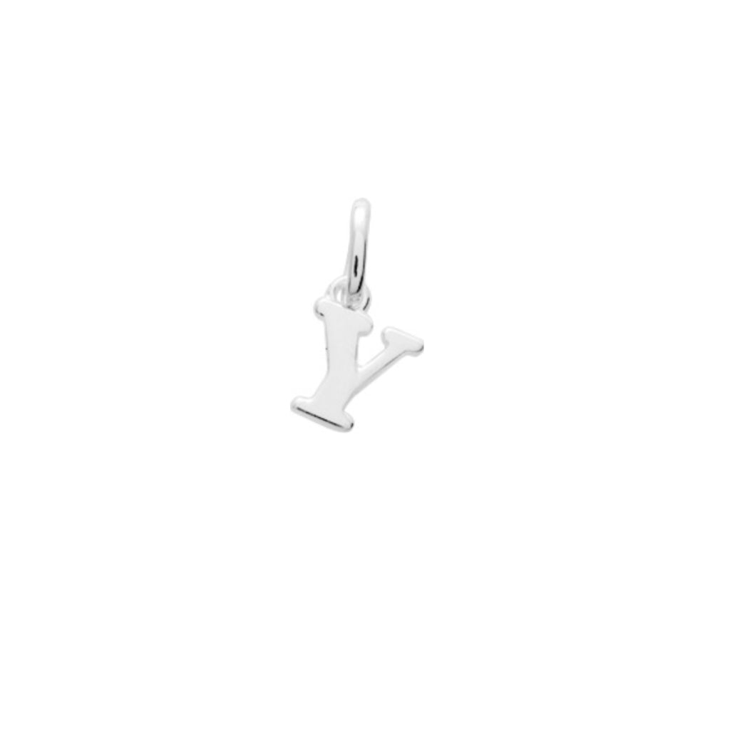 Silver Letter Pendant Necklace