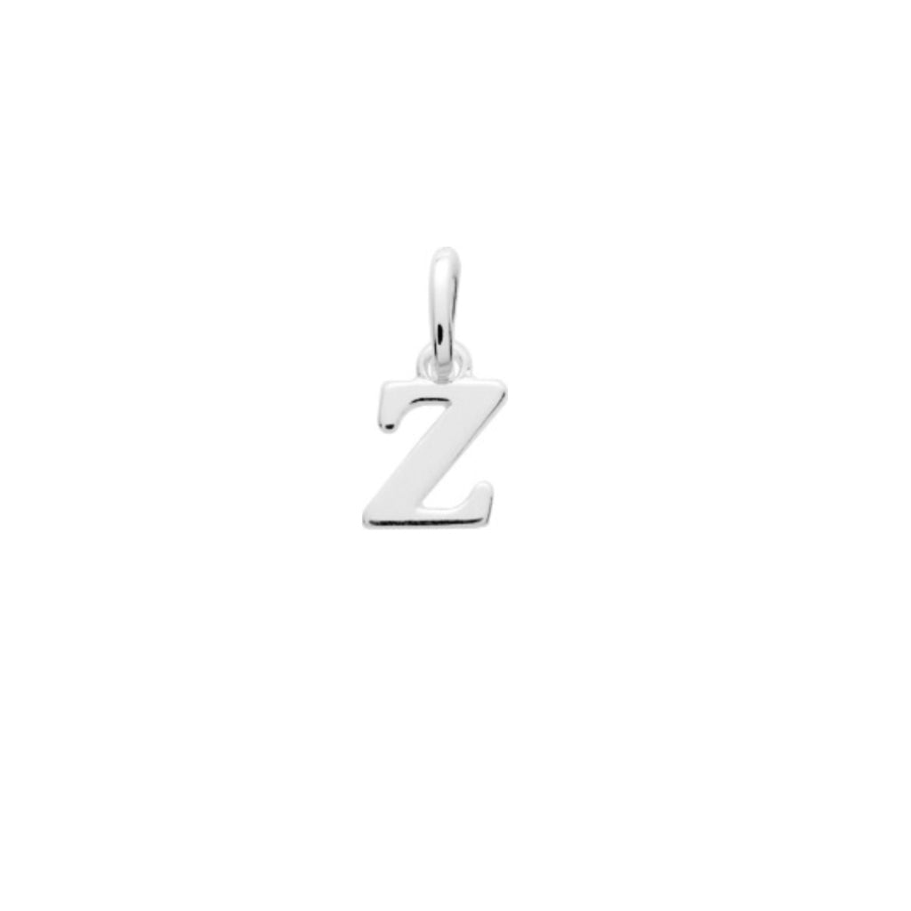 Silver Letter Pendant Necklace