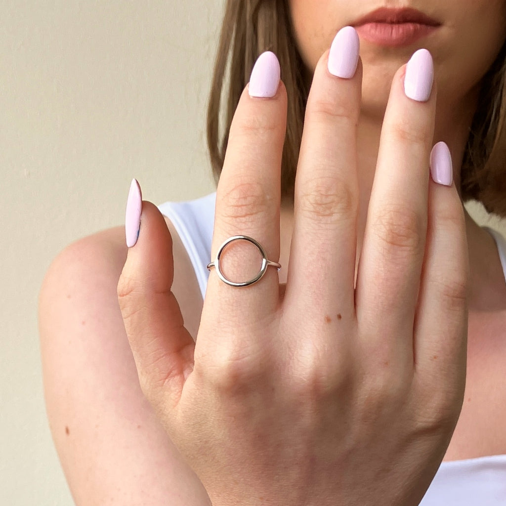 Silver Open Circle Ring