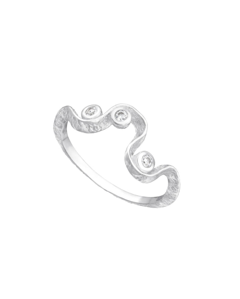 Sterling Silver Organic Wave Ring | Textured Jewellery