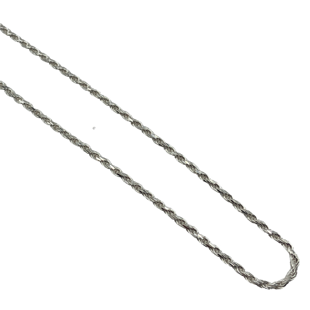 Silver Rope Chain Necklace