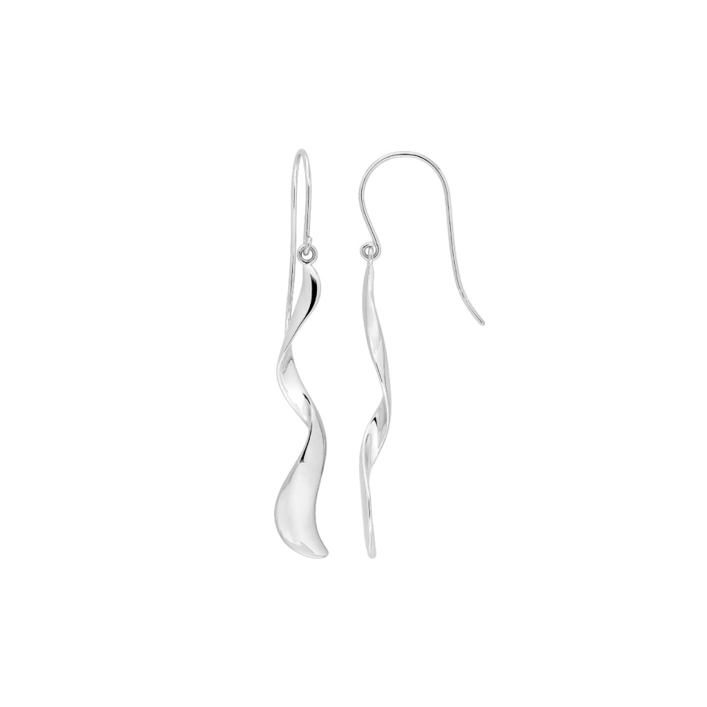 Sterling Silver Spiral Drop Earrings | Issa