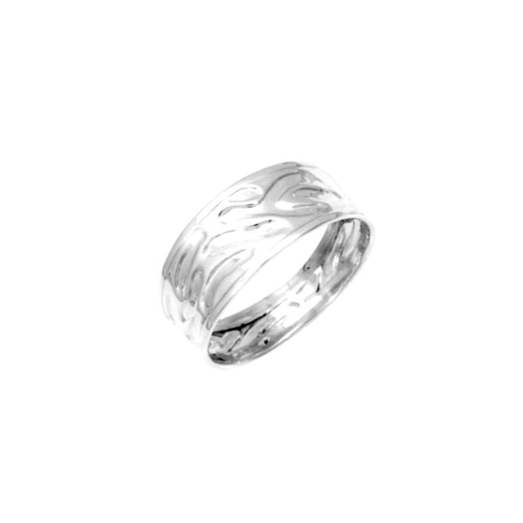 Silver Textured Band Ring | Zola