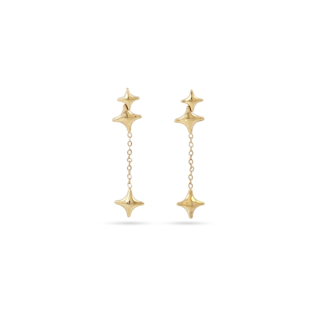 Star Dangle Stud Earrings | Stainless Steel in Gold & Silver