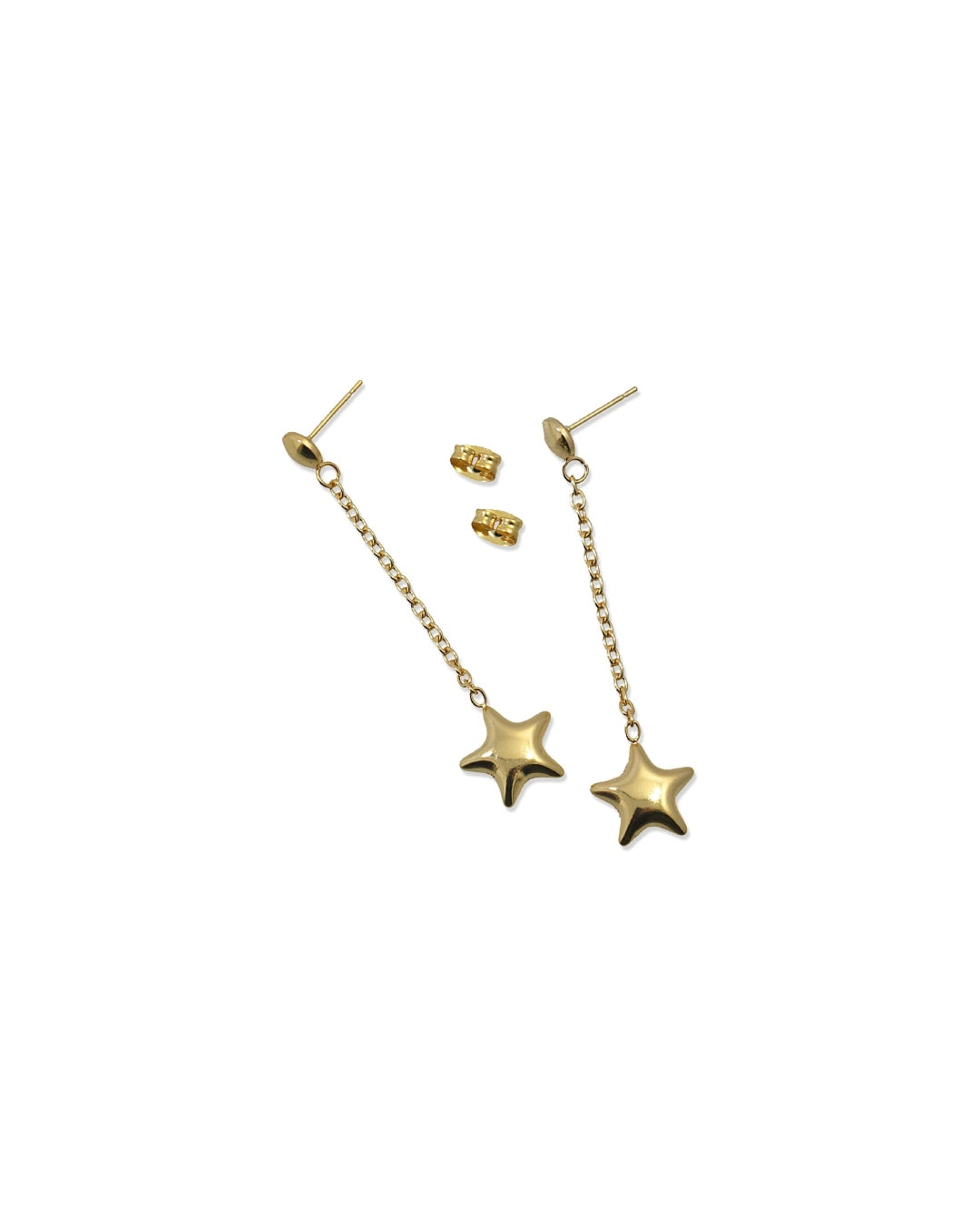 Steel Star Dangle Stud Earrings | Anartxy