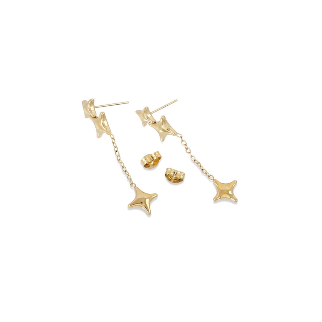 Star Dangle Stud Earrings | Stainless Steel in Gold & Silver