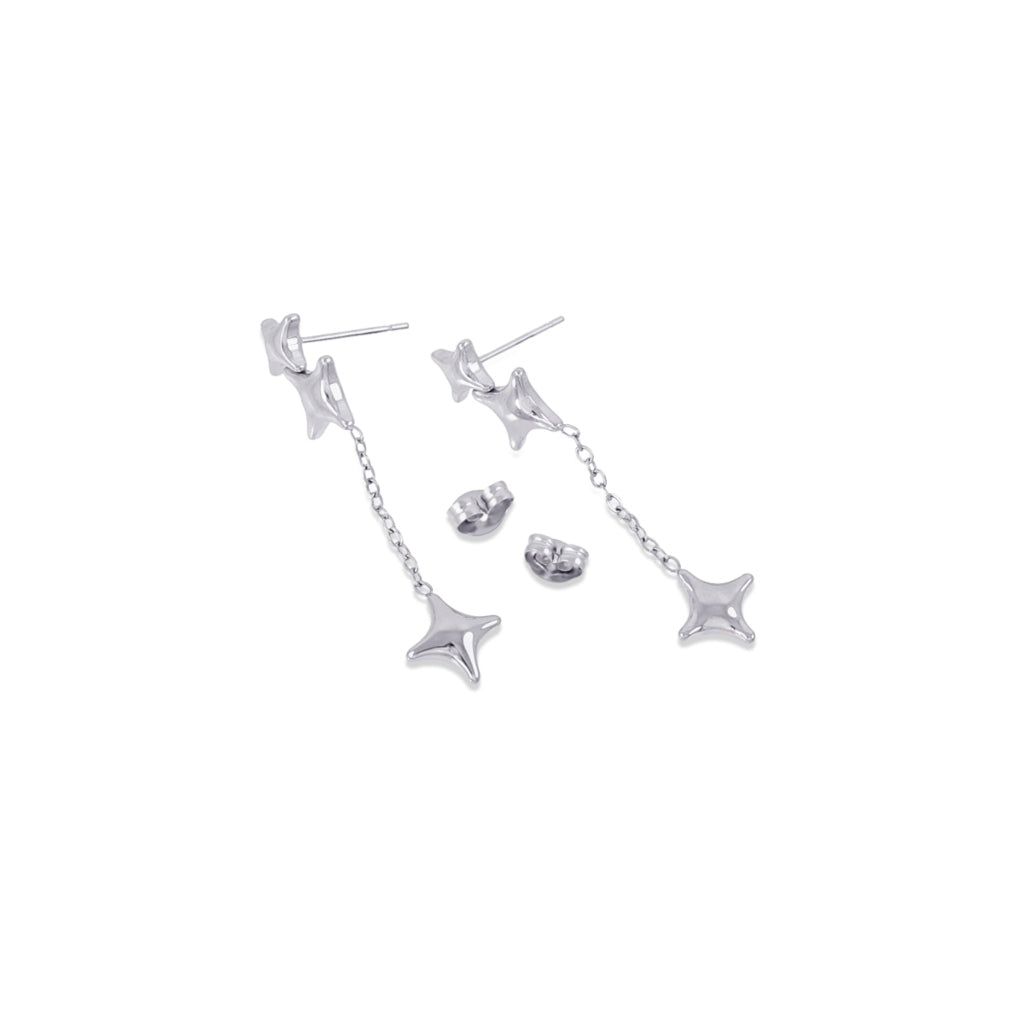 Star Dangle Stud Earrings | Stainless Steel in Gold & Silver