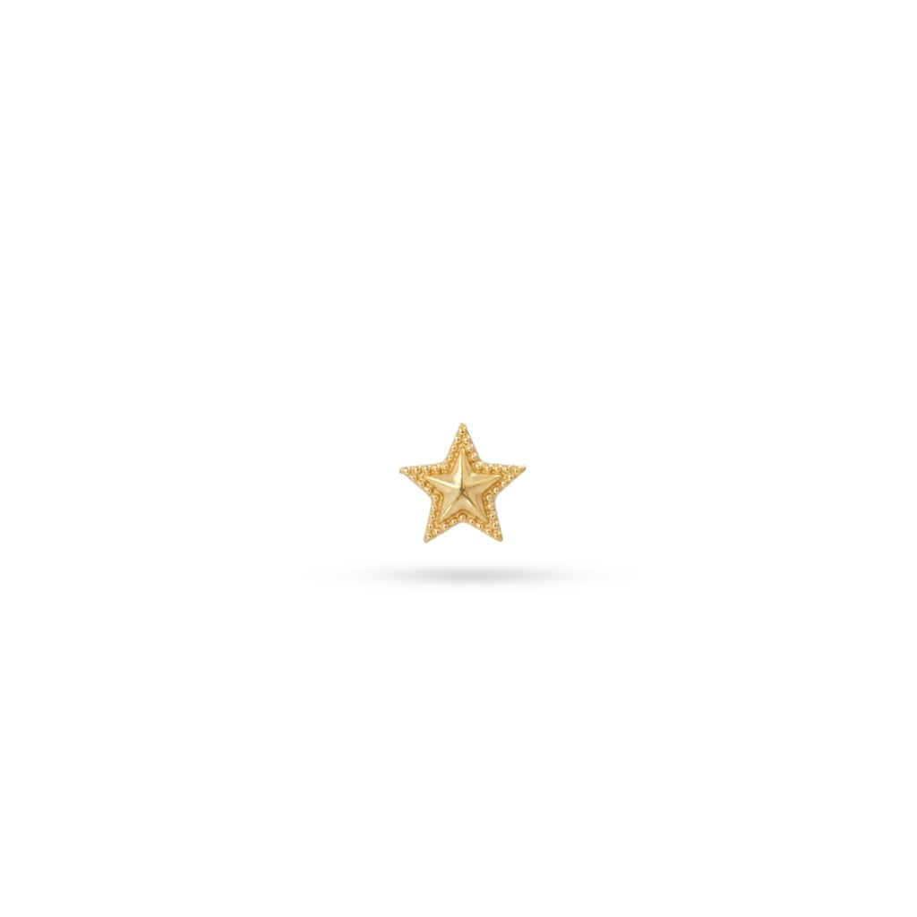 Star Flat Back Single Stud Earring | Anartxy