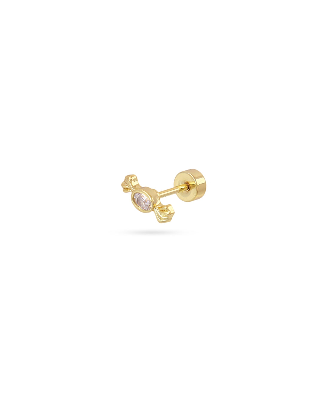 Steel Candy Flat Back Single Stud Earring | Anartxy